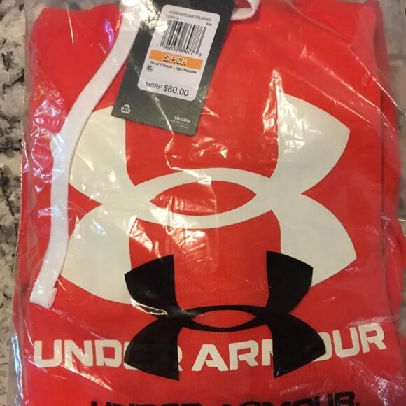 Women's Under Armour UA Rival Fleece Logo Hoodie Red Small NEW MSRP $60 - Picture 5 of 6